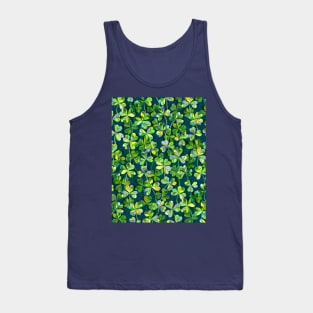 Lucky Clovers in Emerald Green Tank Top